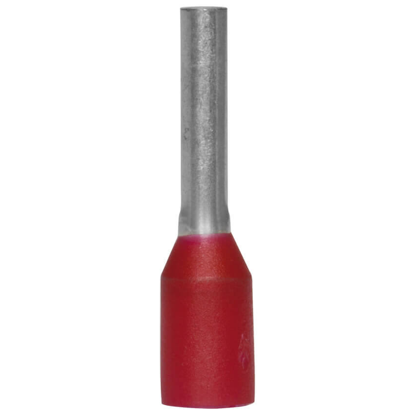 Aderendhülse, Isoliert, für 1 Eingang, 1,0², 14/8 mm, rot