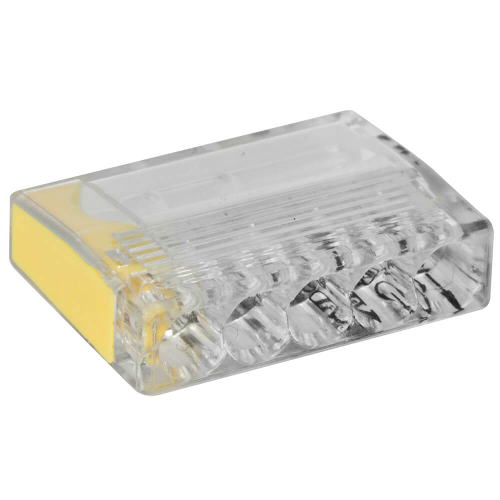 Steckklemme, 0,5 - 2,5 mm², transparent, 5-polig
