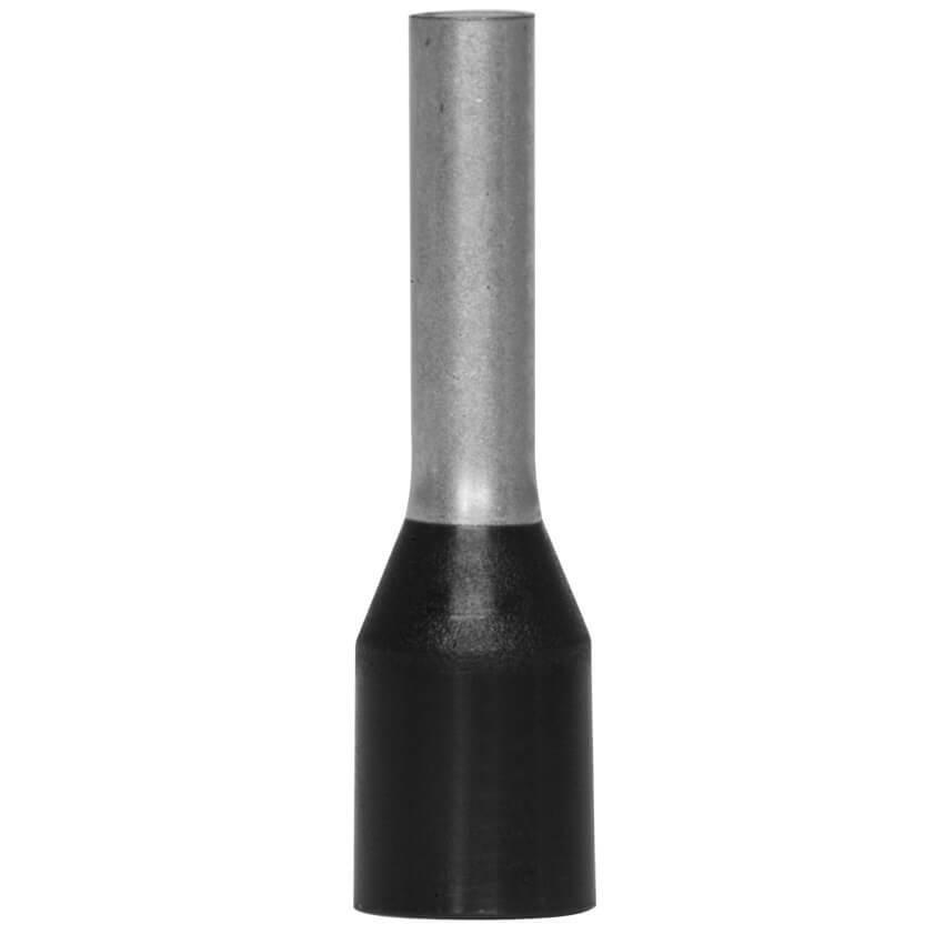 Aderendhülse, Isoliert, für 1 Eingang, 1,5², 14/8 mm, schwarz