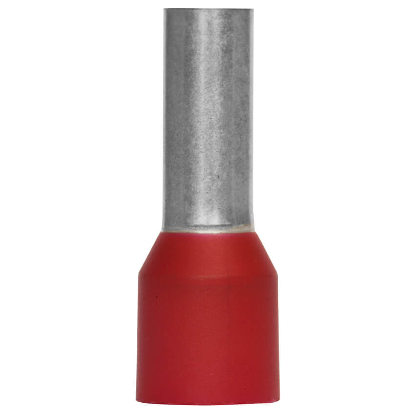 Aderendhülse, Isoliert, für 1 Eingang, 10², 21/12 mm, rot