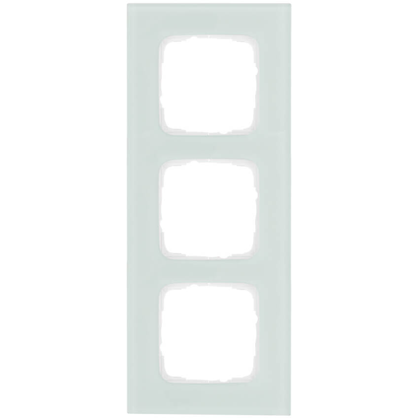 KLEIN - Abdeckrahmen, KLEIN SI®, Glas mint/weiß - 3-fach