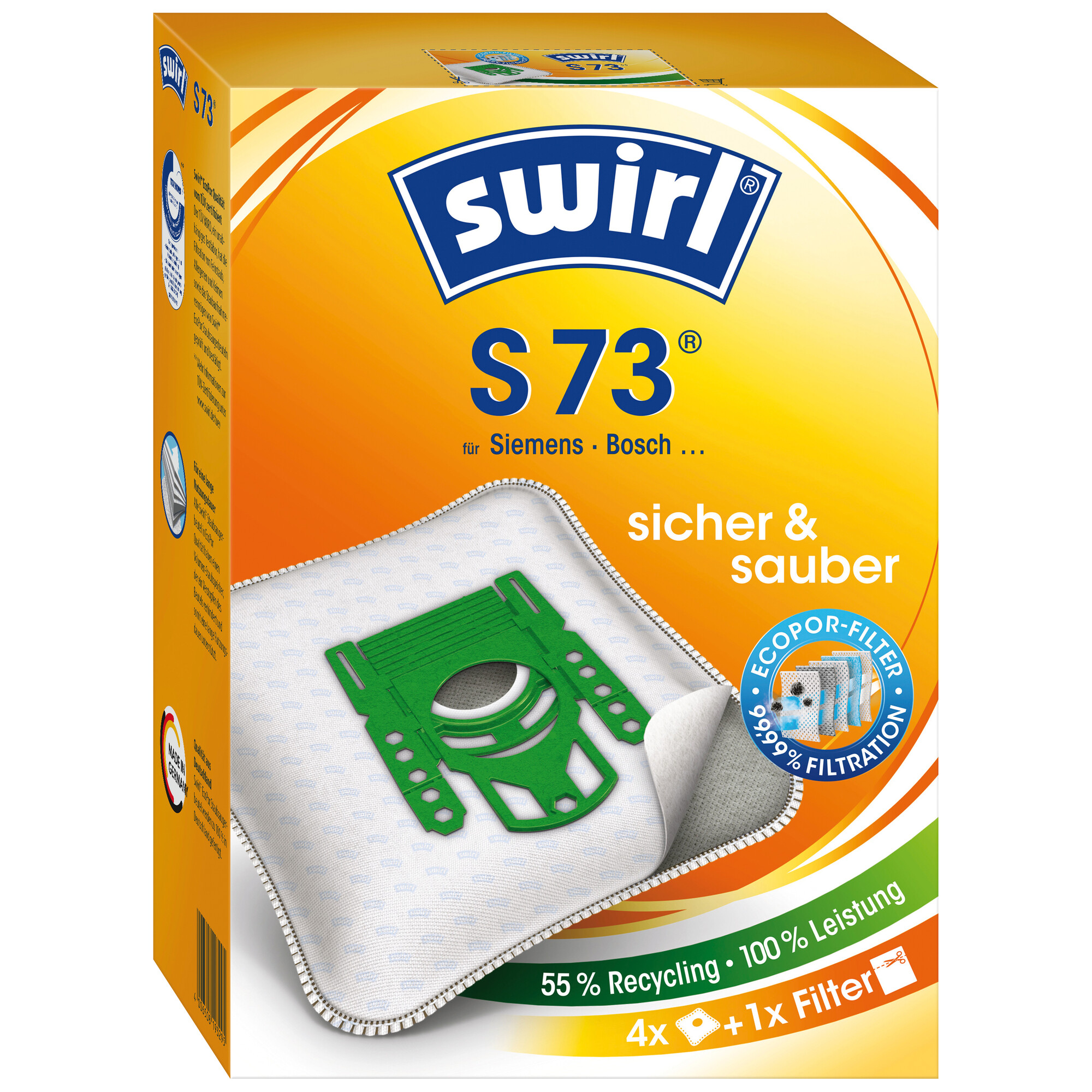 Staubsaugerbeutel für Siemens-Bosch S73