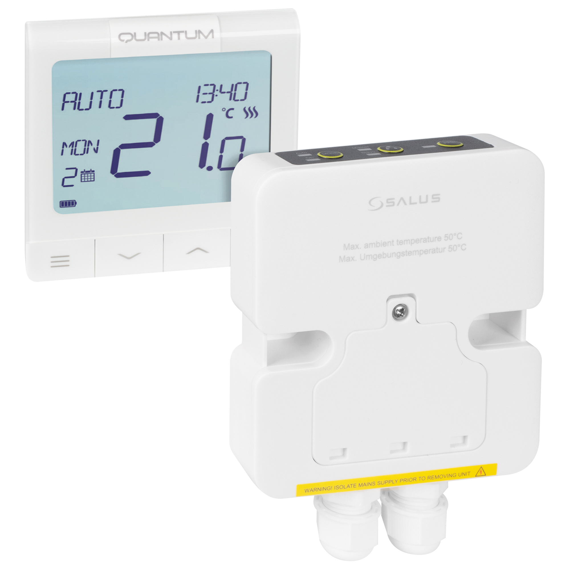 AP-Funk-Raumthermostat WQ615RF, superflach, mit 1 Empfänger