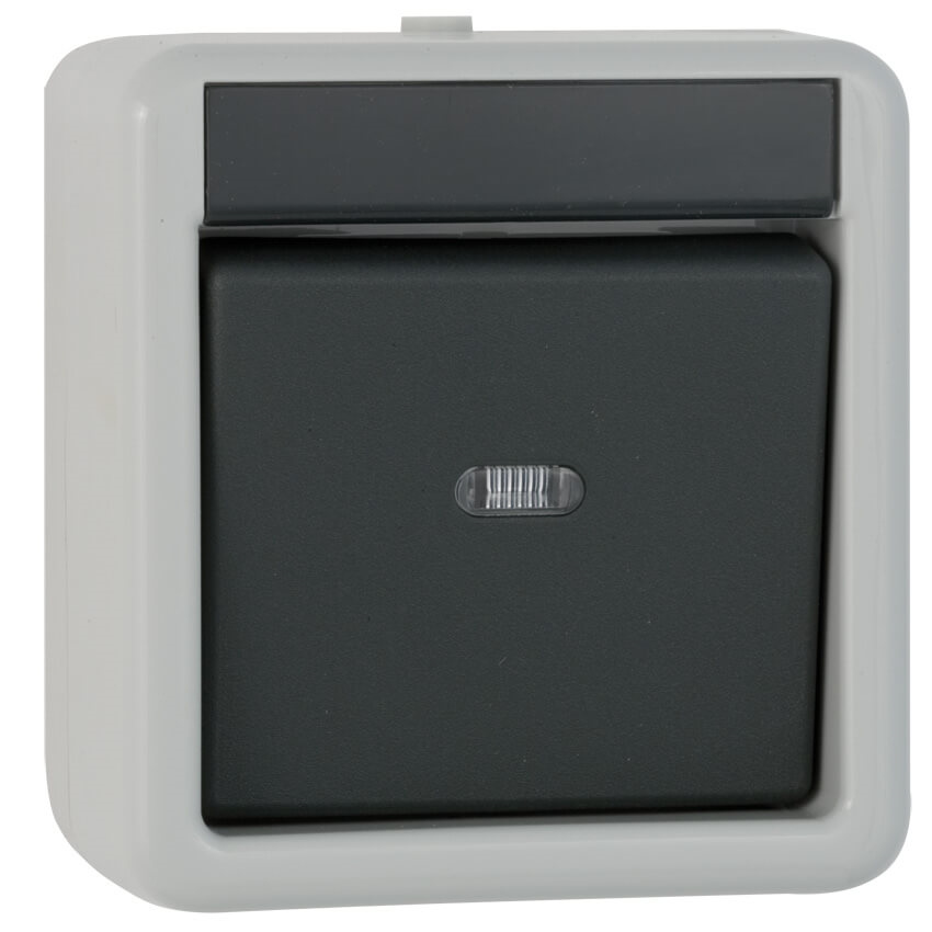 GIRA® - Kreuz-Schalter, AP/FR, grau/dunkelgrau-010730