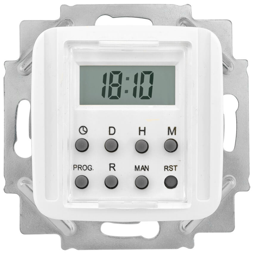 KLEIN - Kombi-LCD-Zeitschaltuhr, elektronisch, 230V/1250-2500W/600VA, KLEIN SI®, reinweiß